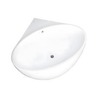 ECKBADEWANNE - Acryl - 197 L - 127 x 127 x 58 cm - Weiß - GOURAMI - Weiß, Kunststoff (127/58/127cm) - Vente-Unique