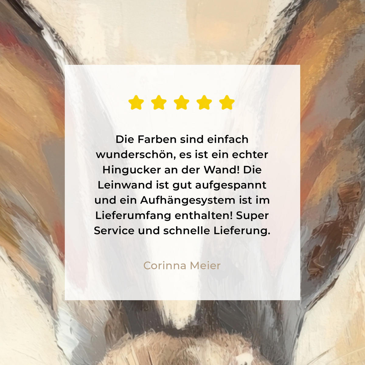 LEINWANDBILD Hase - Ohren - Braun Wandbild 40x30 cm - Beige, Textil (40/30cm) - MuchoWow