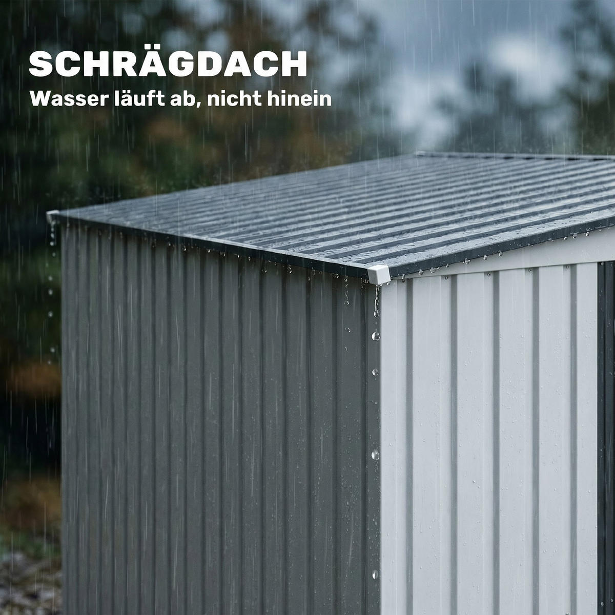 GARTENHAUS aus Stahl Weiß - Weiß, Metall (206.5/181/154cm) - Outsunny