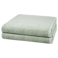 DUSCHTUCH Pure 2er-Set - Grün, Textil (80/150cm) - Cawö