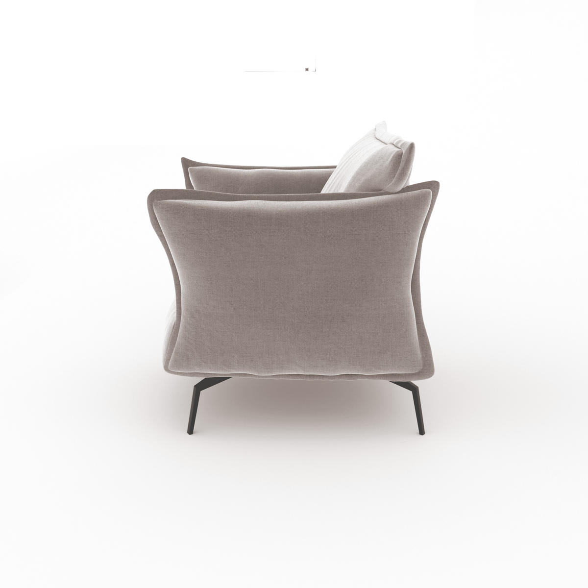 SESSEL Samt Taupe 102cm - Taupe, Textil (102/90/105cm) - Sia Home