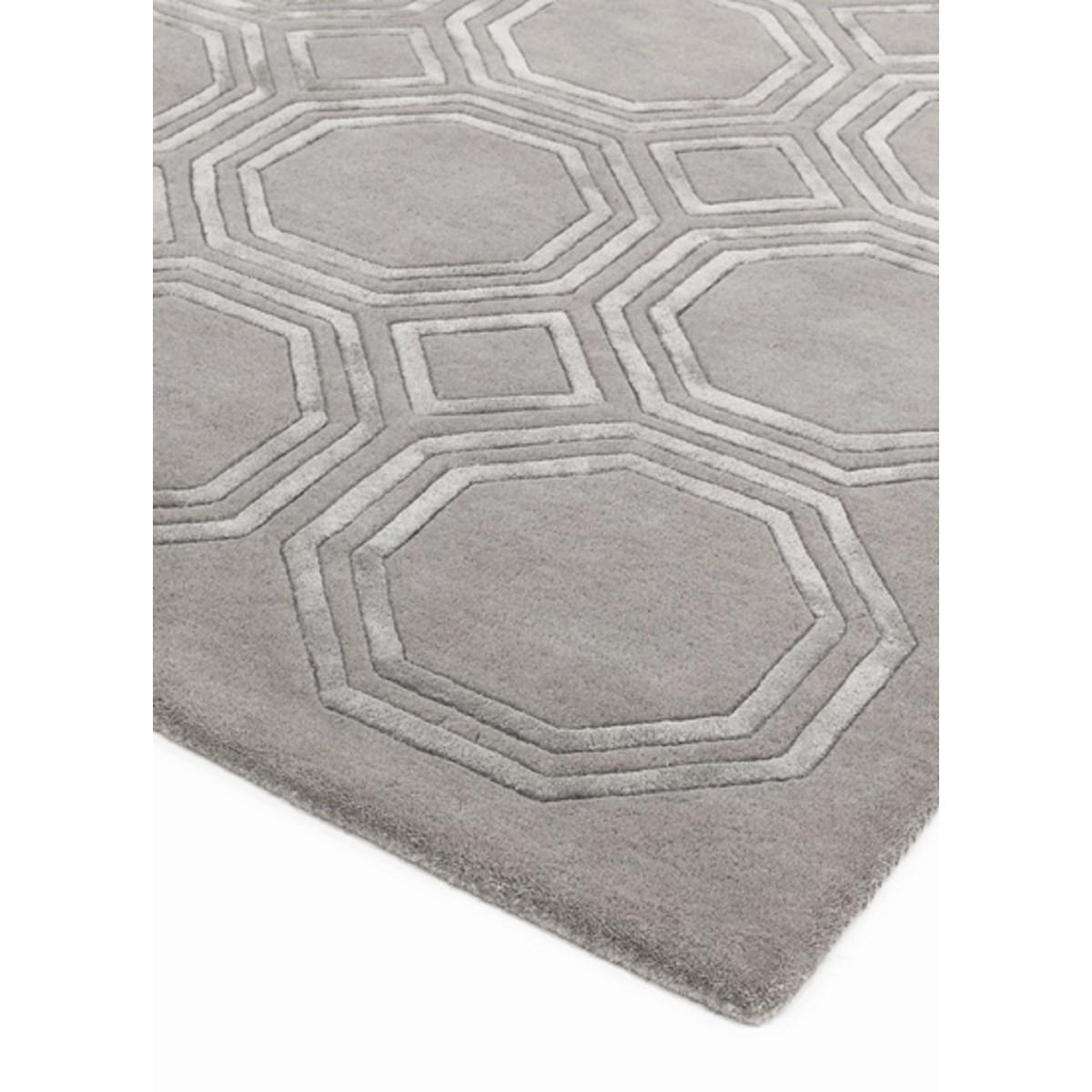 TEPPICH Moderner, handgewebter für Wohn- und Schlafzimmer NAVEL Grau 120 x 170 cm - Grau, Naturmaterialien (120/170cm) - Novatrend