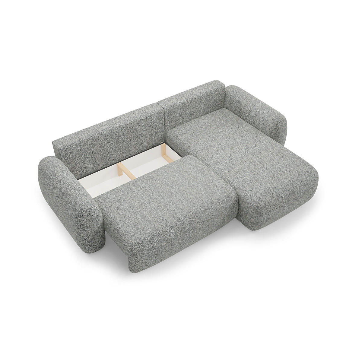ECKSOFA Carmela 3 Sitzplätze Grau - Grau, Holz (304/190cm) - Petits-meubles