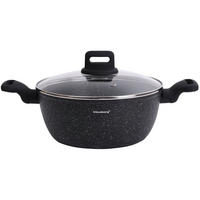TOPF Schwarz 24/24/10 cm KB7671 - Schwarz, Glas (24cm) - Klausberg 