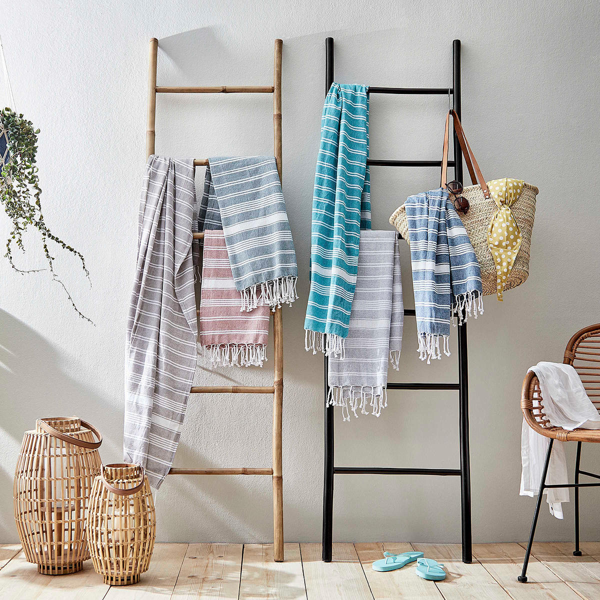 HAMAMTUCH Surfside - Grau, Textil (90/170cm) - Butlers