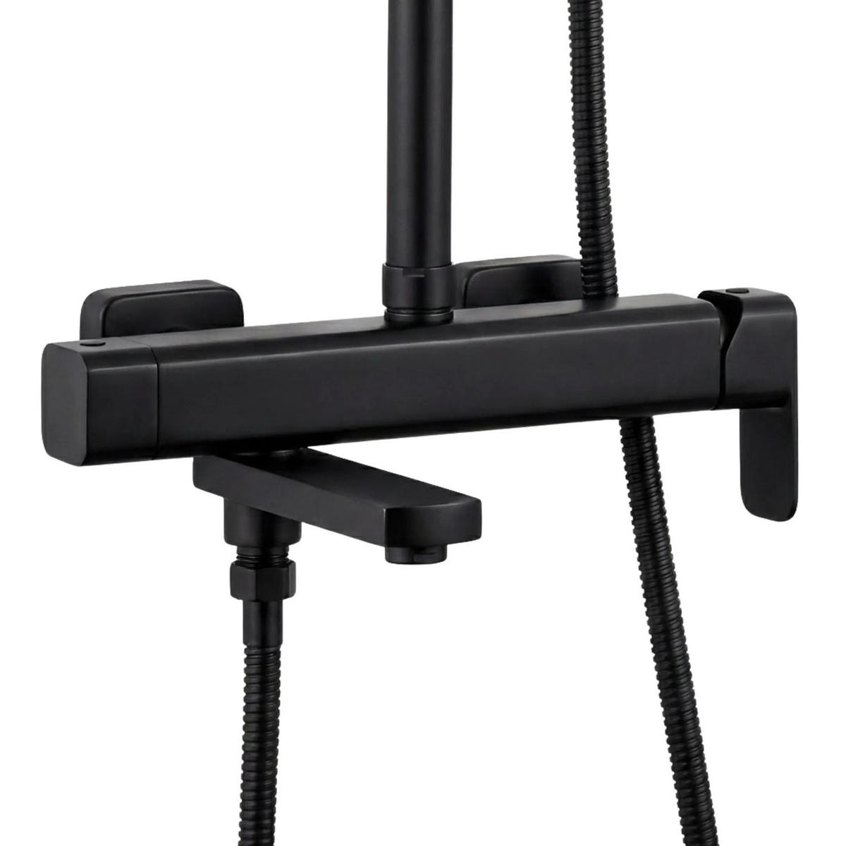 DUSCHGARNITUR Rea Arlo Black - Schwarz, Metall (23/132/28.7cm) - REA