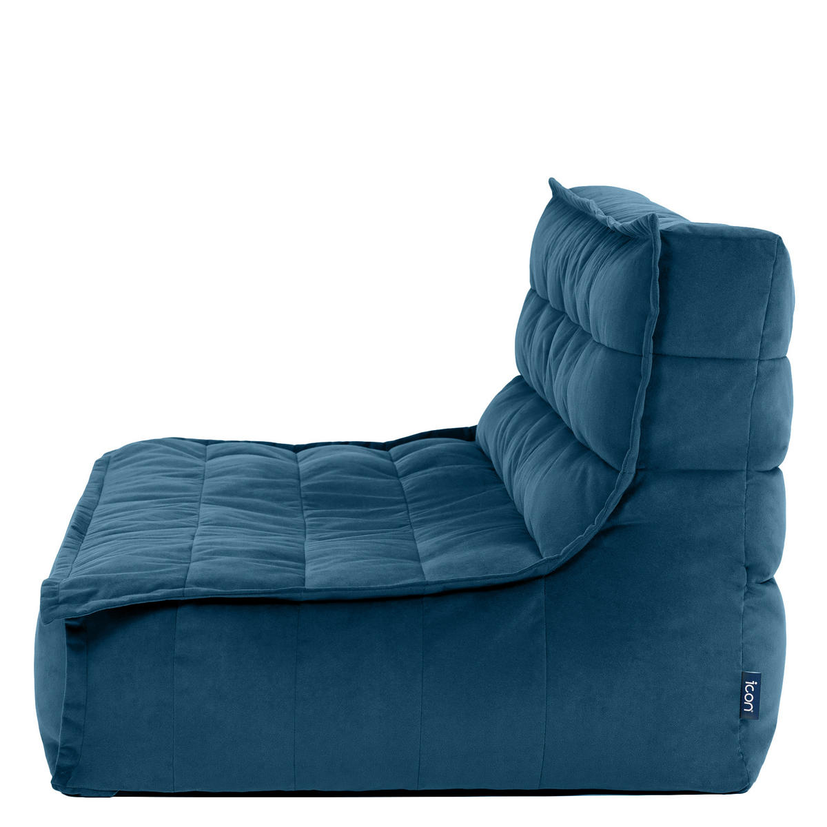 SITZSACK Sofa Kota aus Samt - Dunkelblau, Textil (140/72/100cm) - icon