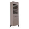 GLASVITRINE klein mit 1 Schublade und 2 Türen, Beige - Beige, Holzwerkstoff (196/55/41cm) - Idohome