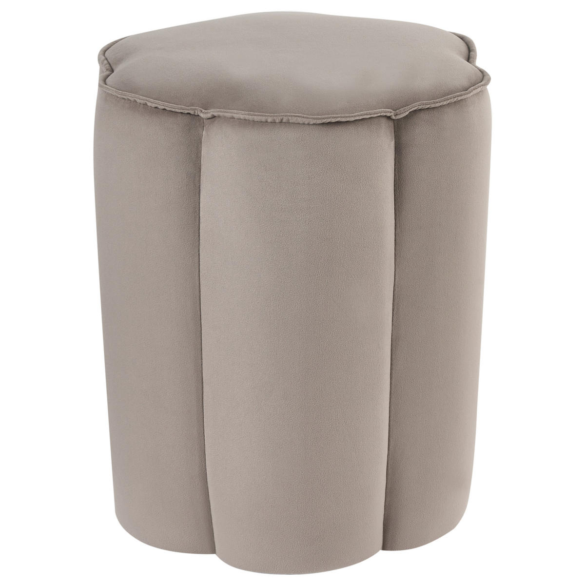 POUF Taupe Tappen - Taupe, Textil (39/45/39cm) - Beliani
