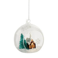 WEIHNACHTSKUGEL Glas GLAMHOUSIO, Ø100 mm, Transparent, Christbaumkugeln, Weihnachtsdeko Xmas, Christmas Deko - Transparent, Glas (10/10/10cm) - home&you
