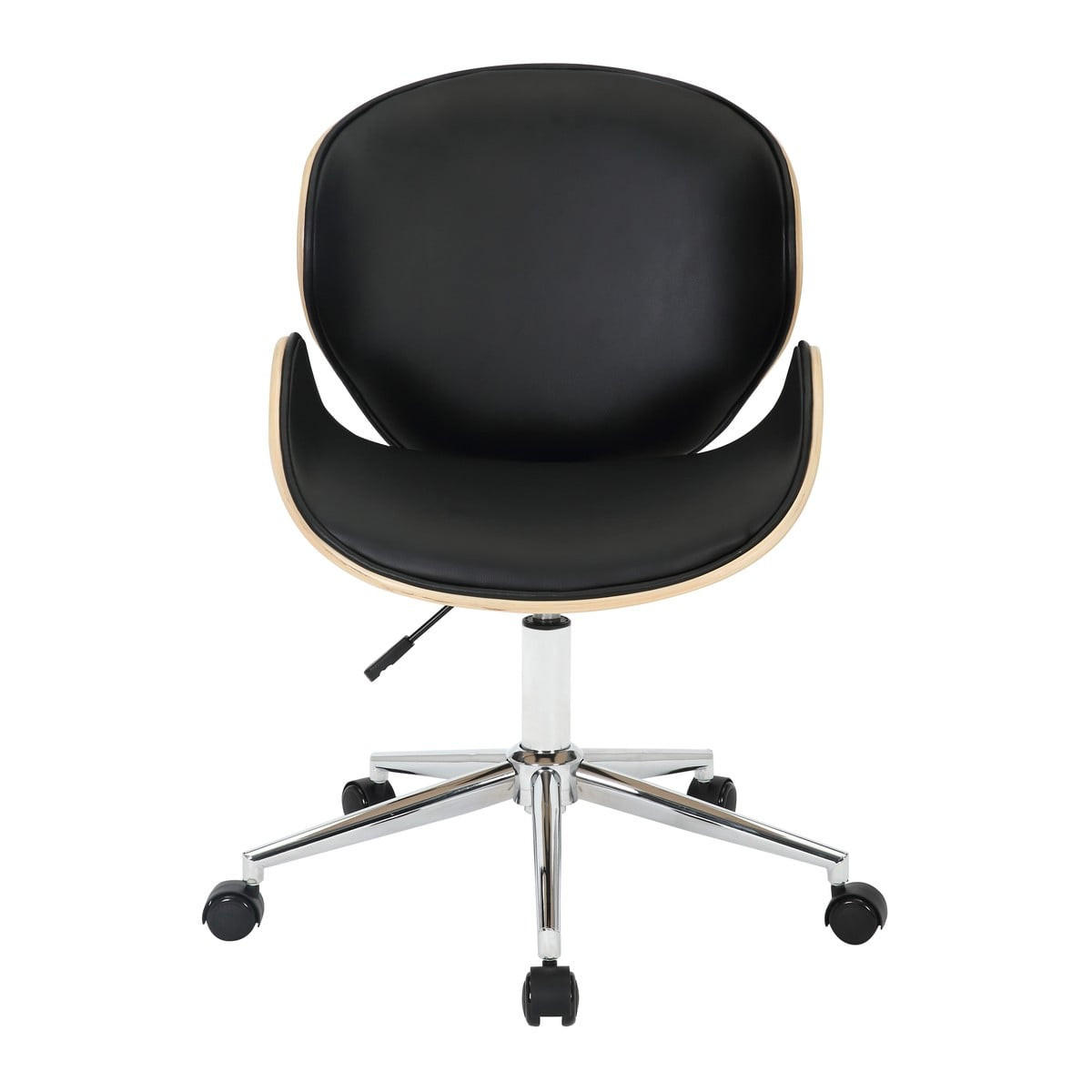 BÜROSTUHL mit Dekor in heller Nussbaumoptik H84 cm – HERCULE - Eschefarben, Textil (64/84/63cm) - Calicosy