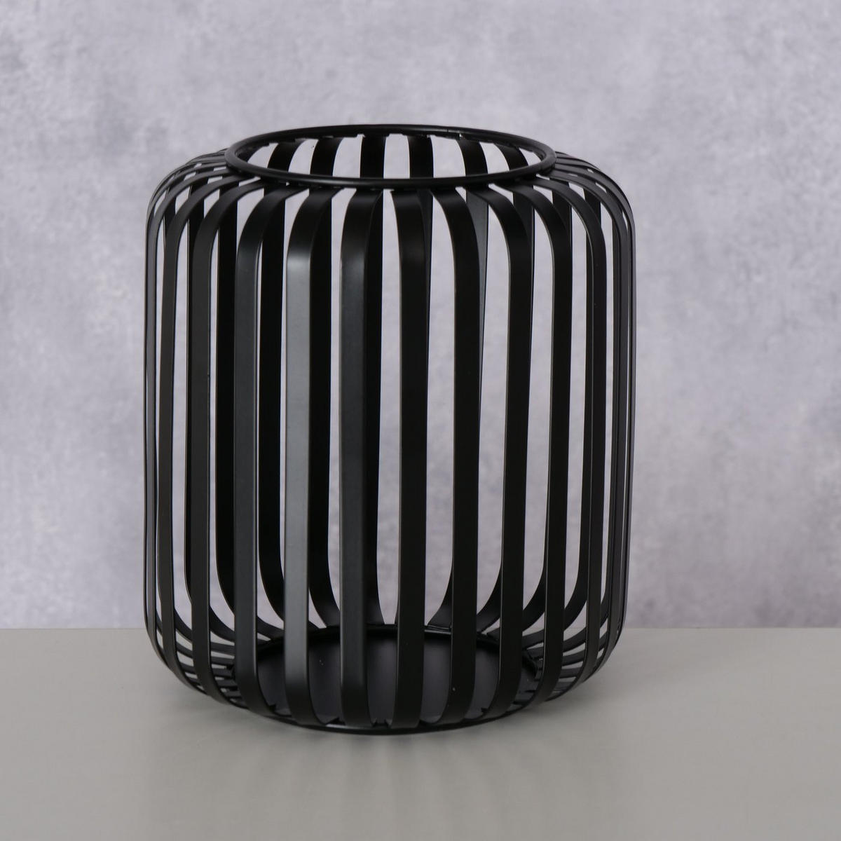 METALLLATERNE Viki 13/13/15 cm - Schwarz, Metall (13/15/13cm) - Boltze Home