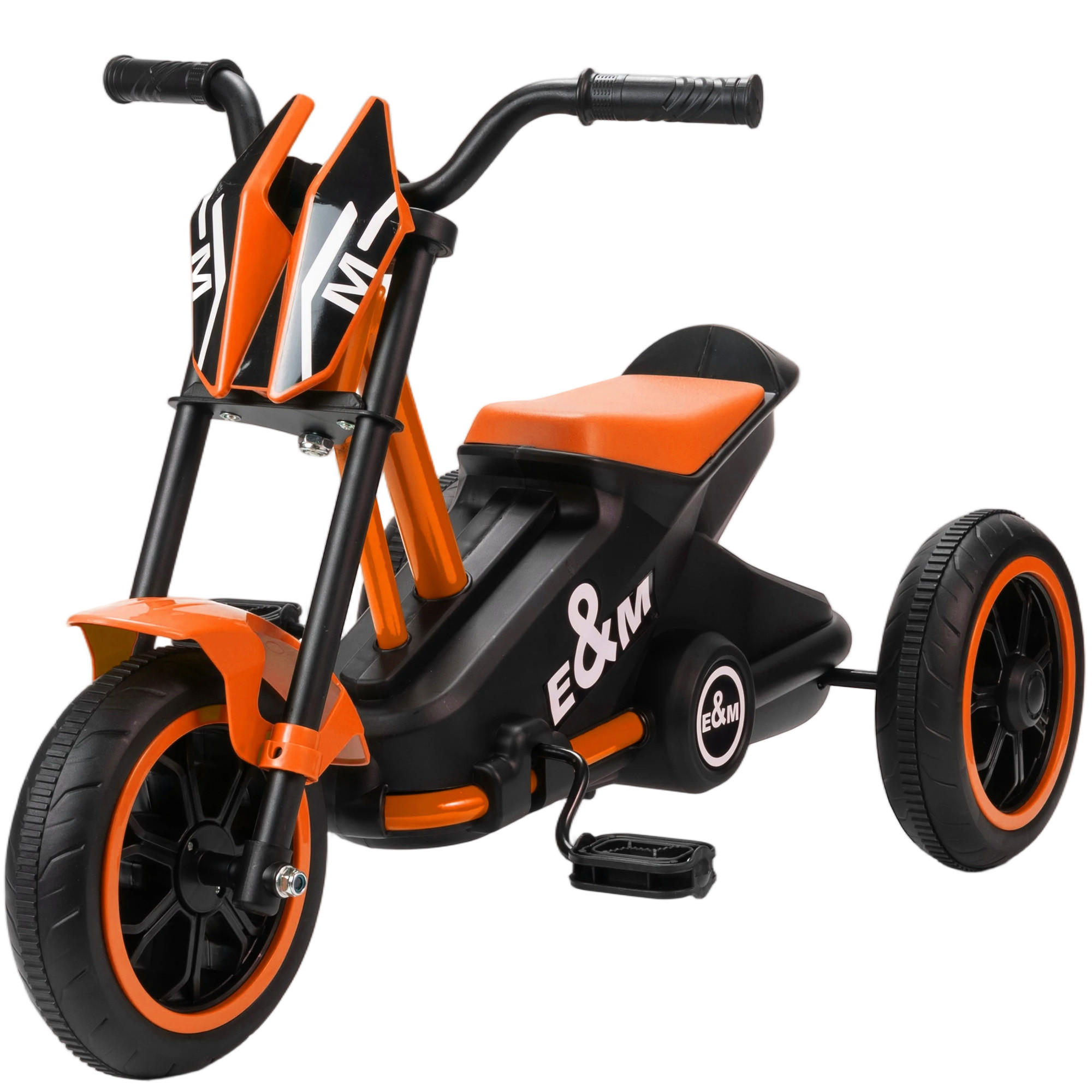 DREIRAD, Kinderfahrrad, Laufrad, Kinderrad mit Pedal für Kinder 18-36 Monaten - Orange, Metall (79/44/47cm) - AIYAPLAY