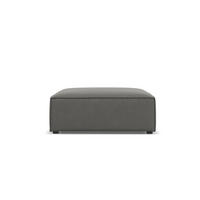POUF Jodie aus Samt hellgrau - Hellgrau, Textil (80/40/102cm) - Micadoni