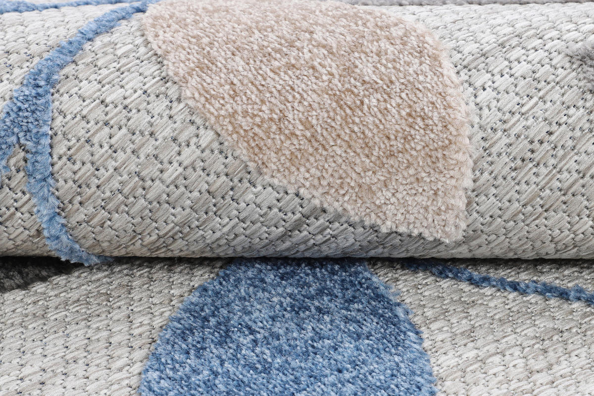 TEPPICH PATIO rund Grau 120/120 cm - Grau, Textil (120/120cm) - Tapiso