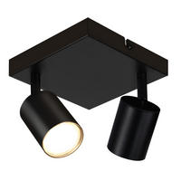 STRAHLER Einfallsreich 2-flammig 15/15/14.4 cm - Schwarz, Metall (15/15/14.4cm) - ZMH