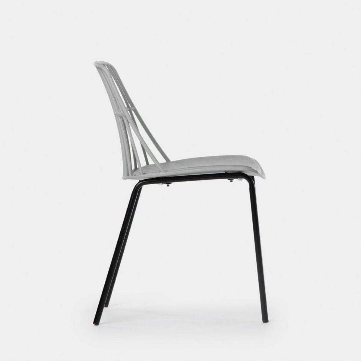 STUHL FÜR DRAUSSEN Erica Grau 45 cm x 82 cm - Grau, Kunststoff (45/82/54cm)