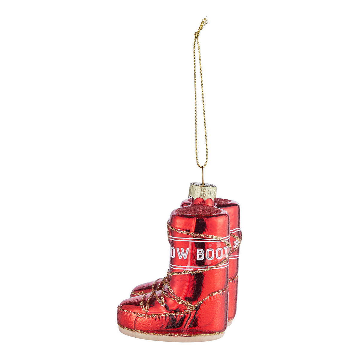 BAUMANHÄNGER Hang On Schneestiefel - Rot, Glas (5/7/5cm) - Butlers
