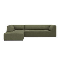 ECKSOFA links Ruby aus Cord grün 4 Sitzplätze - Grün, Textil (180/273cm) - Micadoni