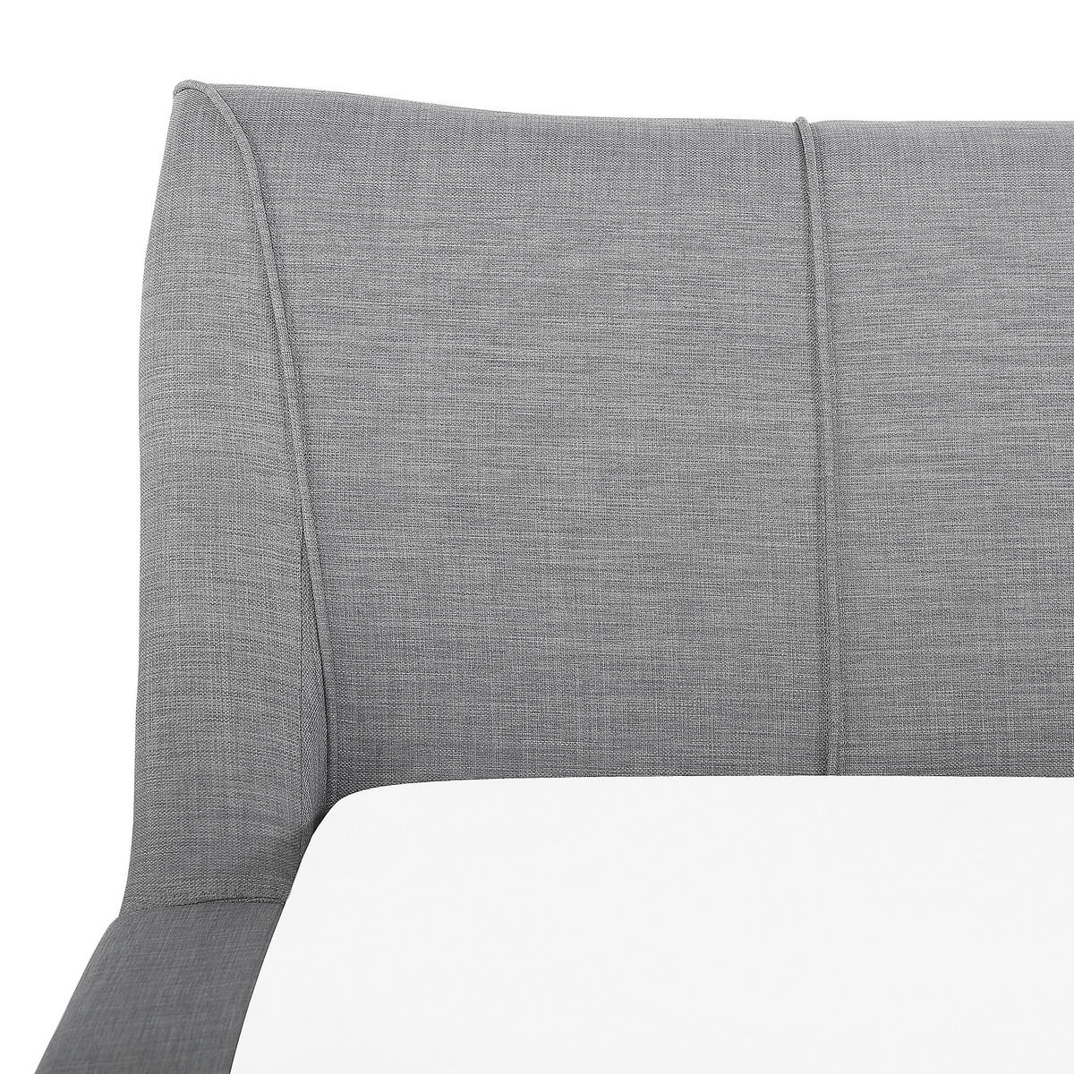 POLSTERBETT 140/200 cm Hellgrau Nantes - Hellgrau, Textil (140/200cm) - Beliani