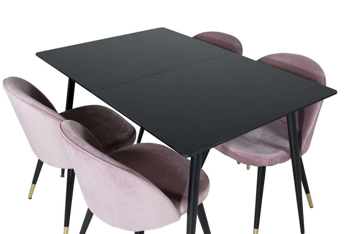 TISCHGRUPPE Pink - Pink, Holzwerkstoff (90/76/120cm) - ebuy24