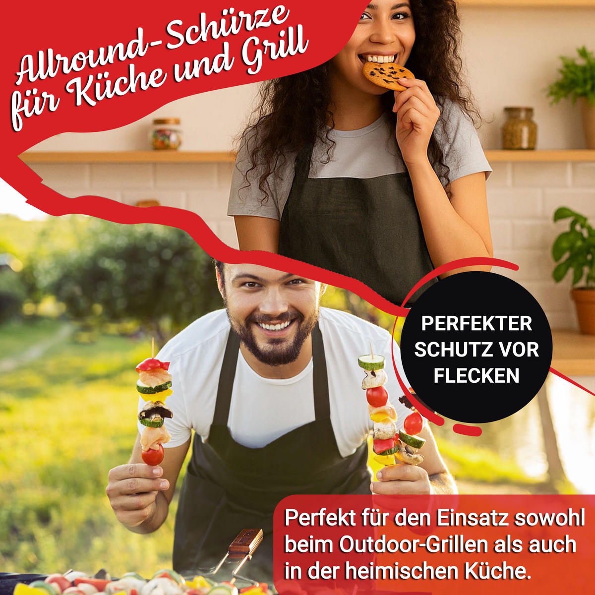 SCHÜRZE , 75x100 cm, 100% Baumwolle - Braun, Textil (75/100cm) - Zollner