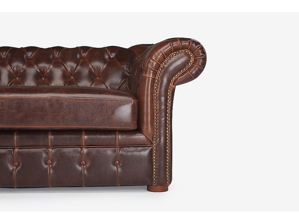 SOFA ohne Schlafmöglichkeit - -Sitzer - Leder - Schokoladenbraun - - Braun, Leder (232/73/90cm) - Vente-Unique