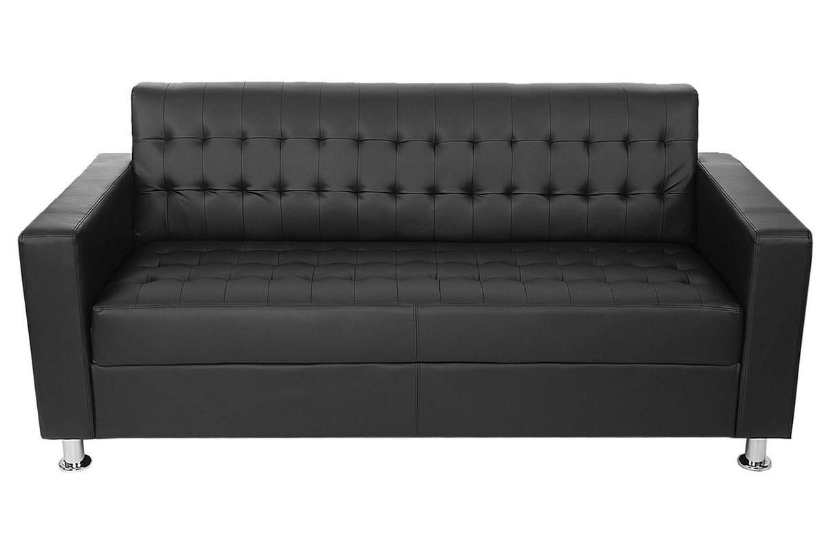 3ER SOFA Schwarz - Schwarz, Textil (180/82/75cm) - MCW
