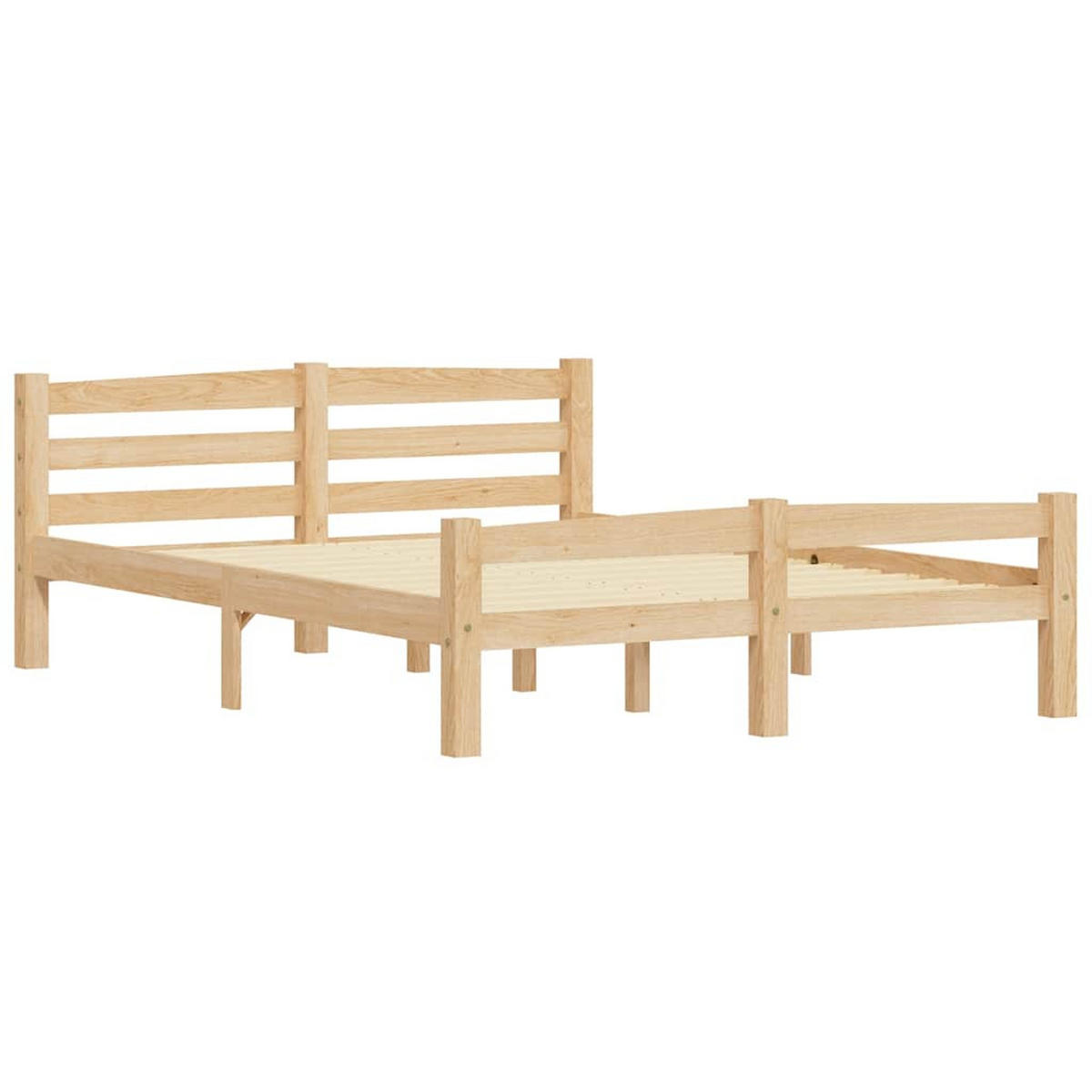 MASSIVHOLZBETT Kiefer 120/200 Cm - Braun, Holz (120/200cm) - vidaXL