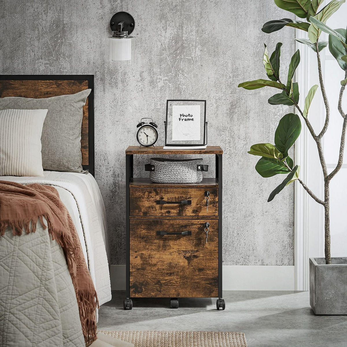 ROLLCONTAINER KIGALI - Braun, Holzwerkstoff (42/69/44cm) - Hansiro