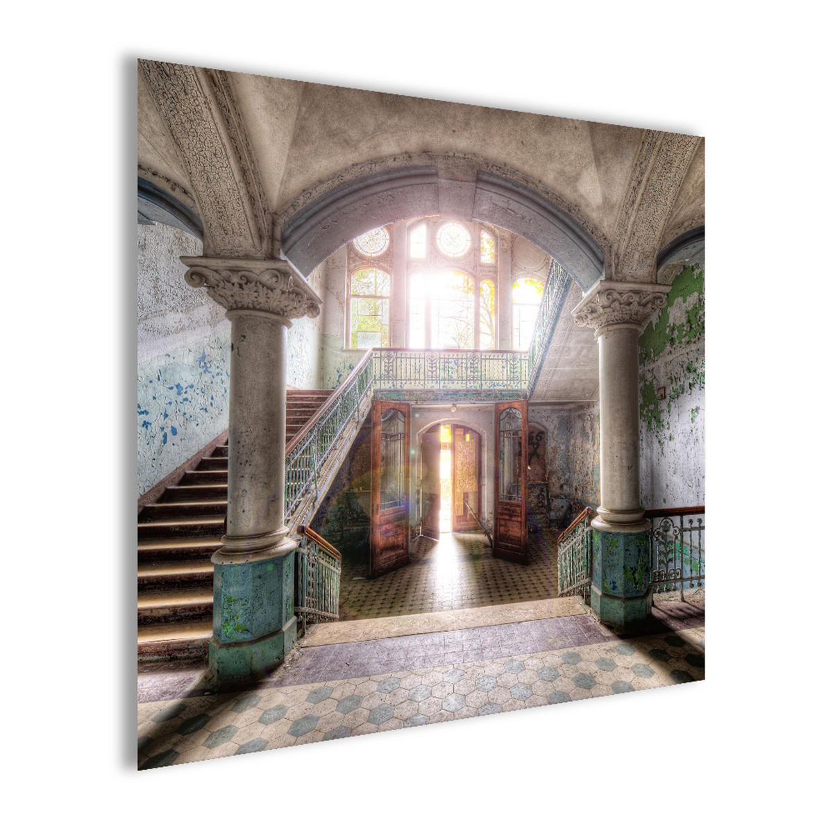 GLASBILD 30×30 cm Lost Places - Beige, Glas (30/30cm) - artissimo