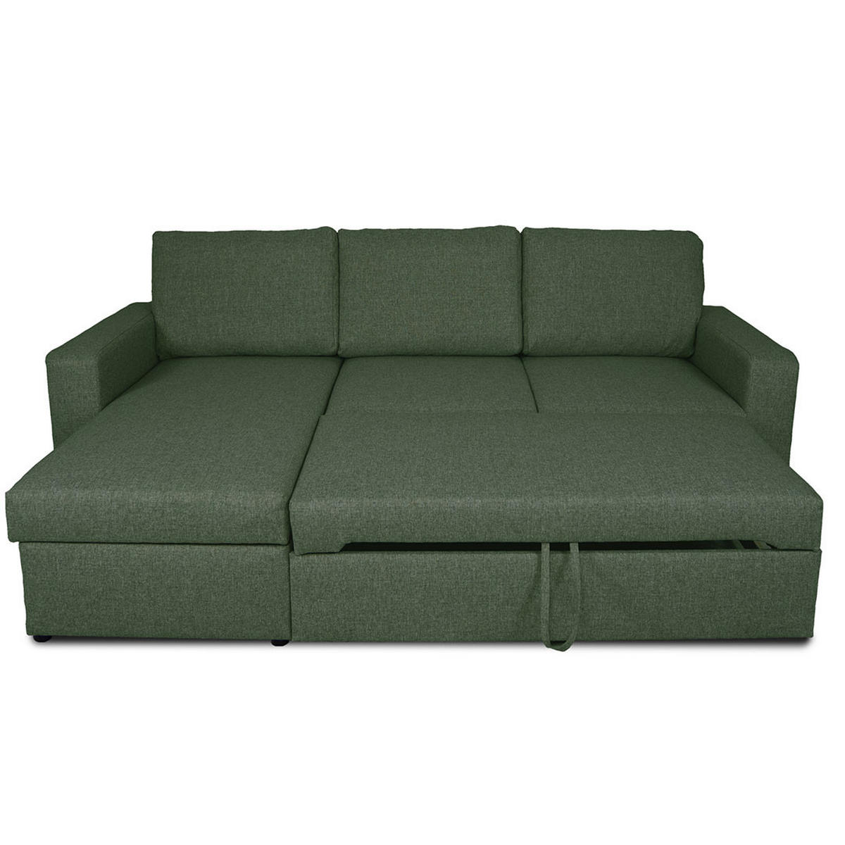 ECKSCHLAFSOFA grün - Grün, Textil (230/151cm) - ebuy24