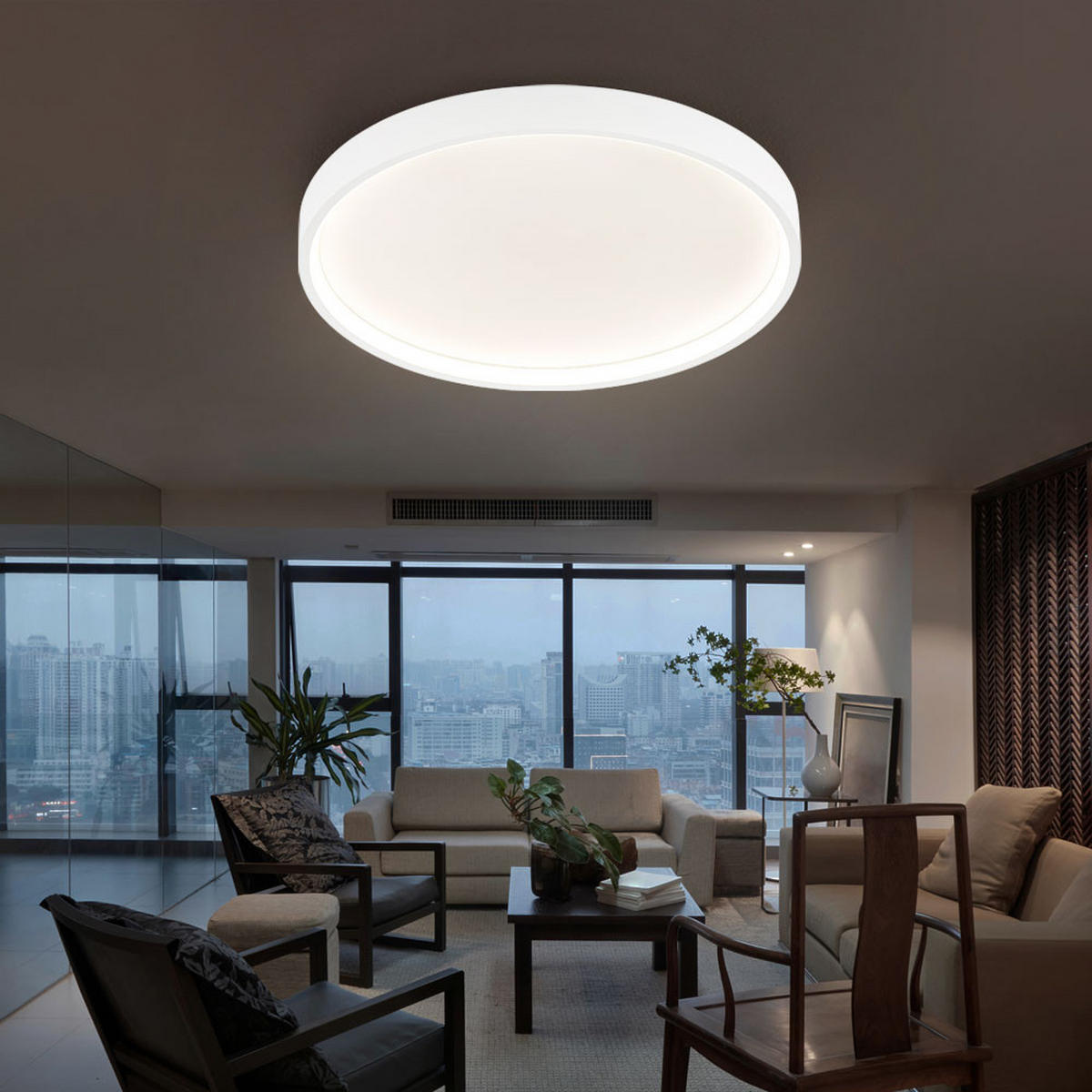 LED DECKENLEUCHTE Metall Weiß Rund - Weiß, Metall (45/45/4.5cm) - Wofi