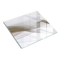 GLASPLATTE 60x52 cm Abstraktion - Blau/Beige, Glas (60/0.4/52cm) - TULUP