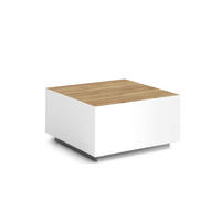 COUCHTISCH QUADRA - Honigeiche/Weiß, Holzwerkstoff (65/65/35cm) - Meblini