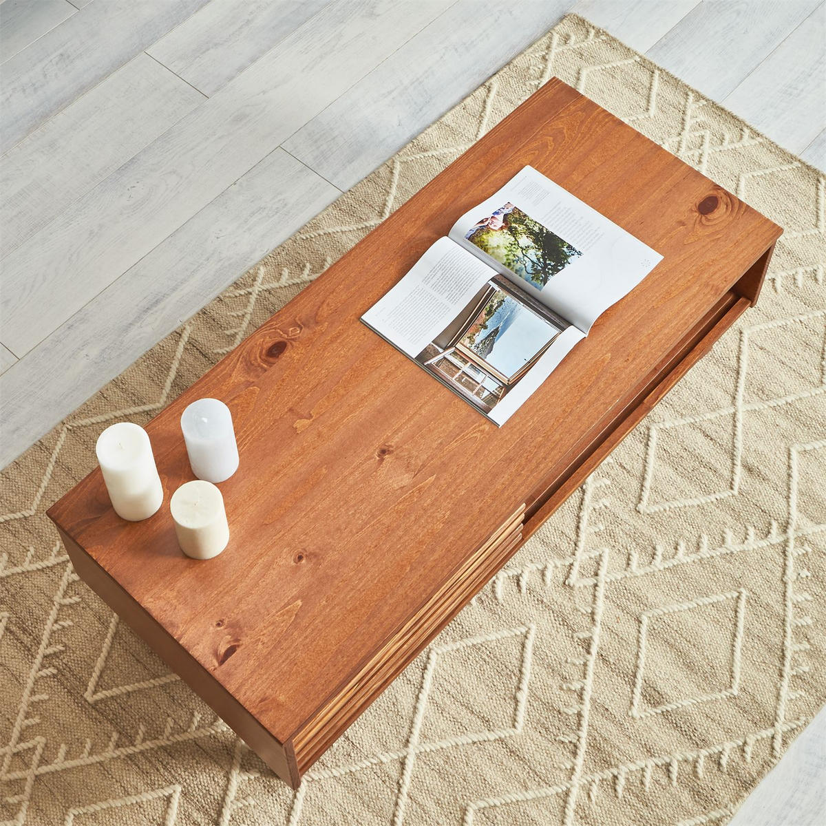 COUCHTISCH SEAN - Kastanienfarben, Holz (47/110/36cm) - IDIMEX
