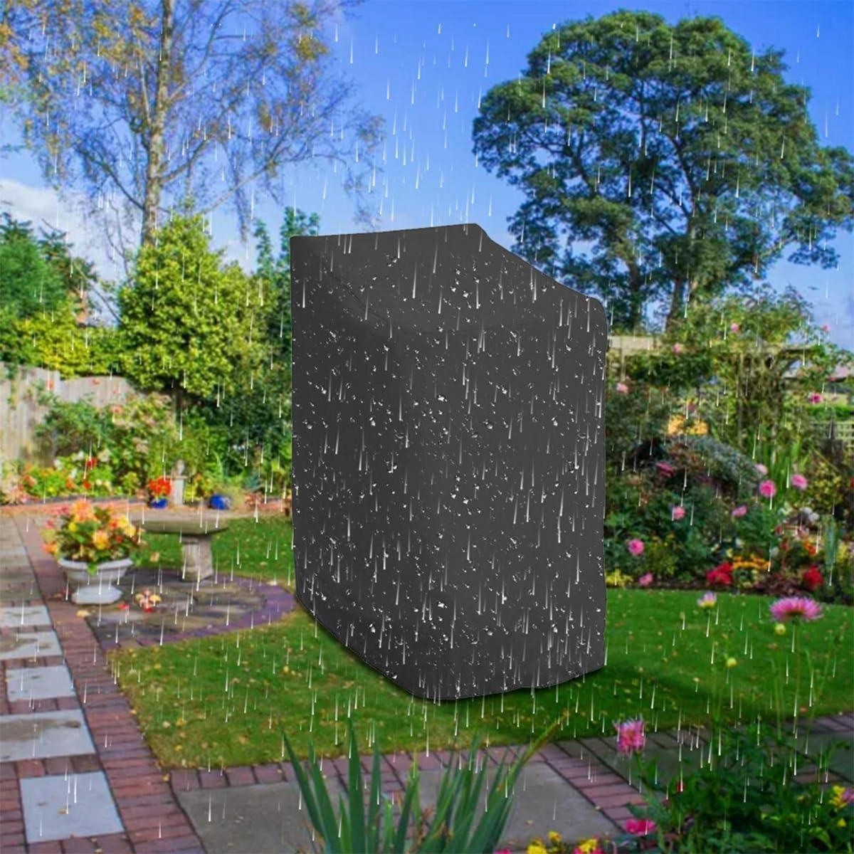 STAPELSTUHL Abdeckung 114 x 85 x 65 cm Wasserdicht UV-Beständig - Schwarz, Kunststoff (85/65/114cm)