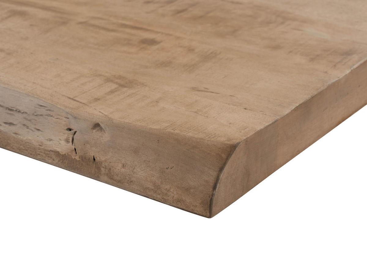BAUMTISCH Mango 220x100x76 beige lackiert / A-Gestell anthrazit matt FREEFORM 5 - Beige/Anthrazit, Holz (220/100/76cm) - Massivmoebel24