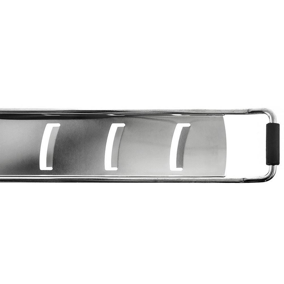 KÜCHENREIBE Flache Stahl 24 cm - Silberfarben, Metall (4/38/1.5cm) - Orion 