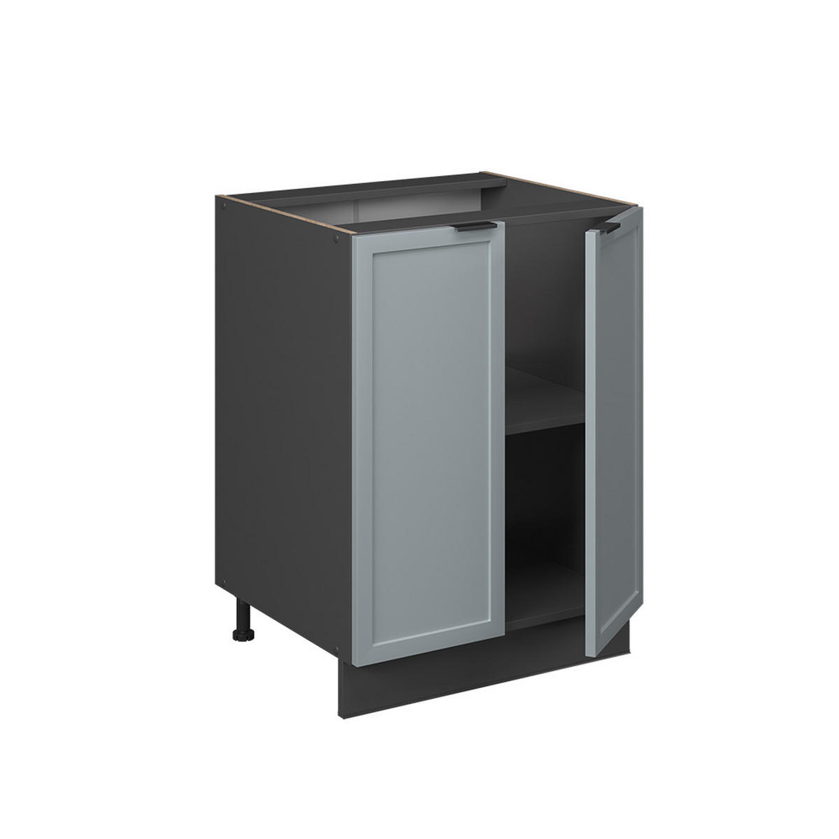 KÜCHENUNTERSCHRANK Fame-Line Hellblau-grau 60 cm ohne AP - Anthrazit/Blaugrau, Holzwerkstoff (60/82/51.6cm) - Vicco