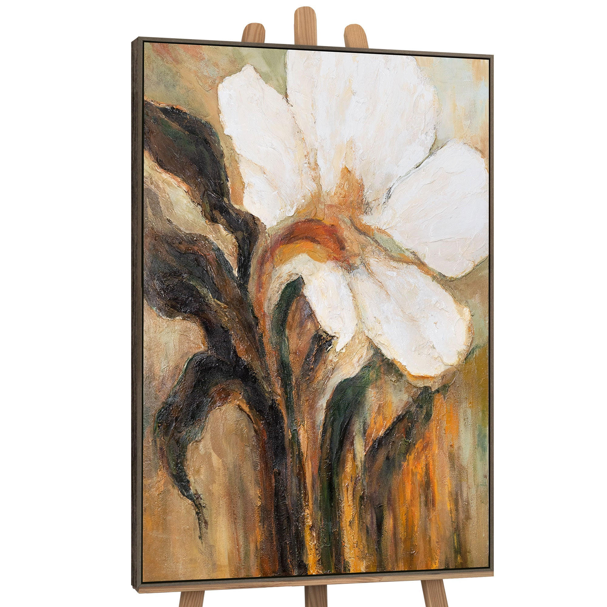 GEMÄLDE Warme Farben Schattenfugenrahmen Grau 120x80 cm - Grau, Holz (120/80cm) - YS-art gallery