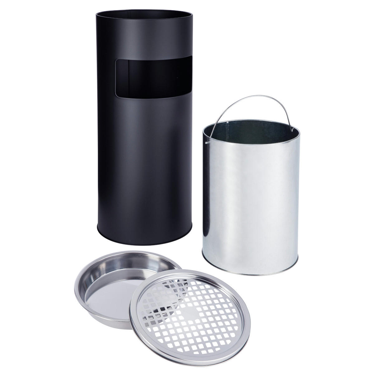 STANDASCHENBECHER 30L - Schwarz, Metall (25cm) - SVITA