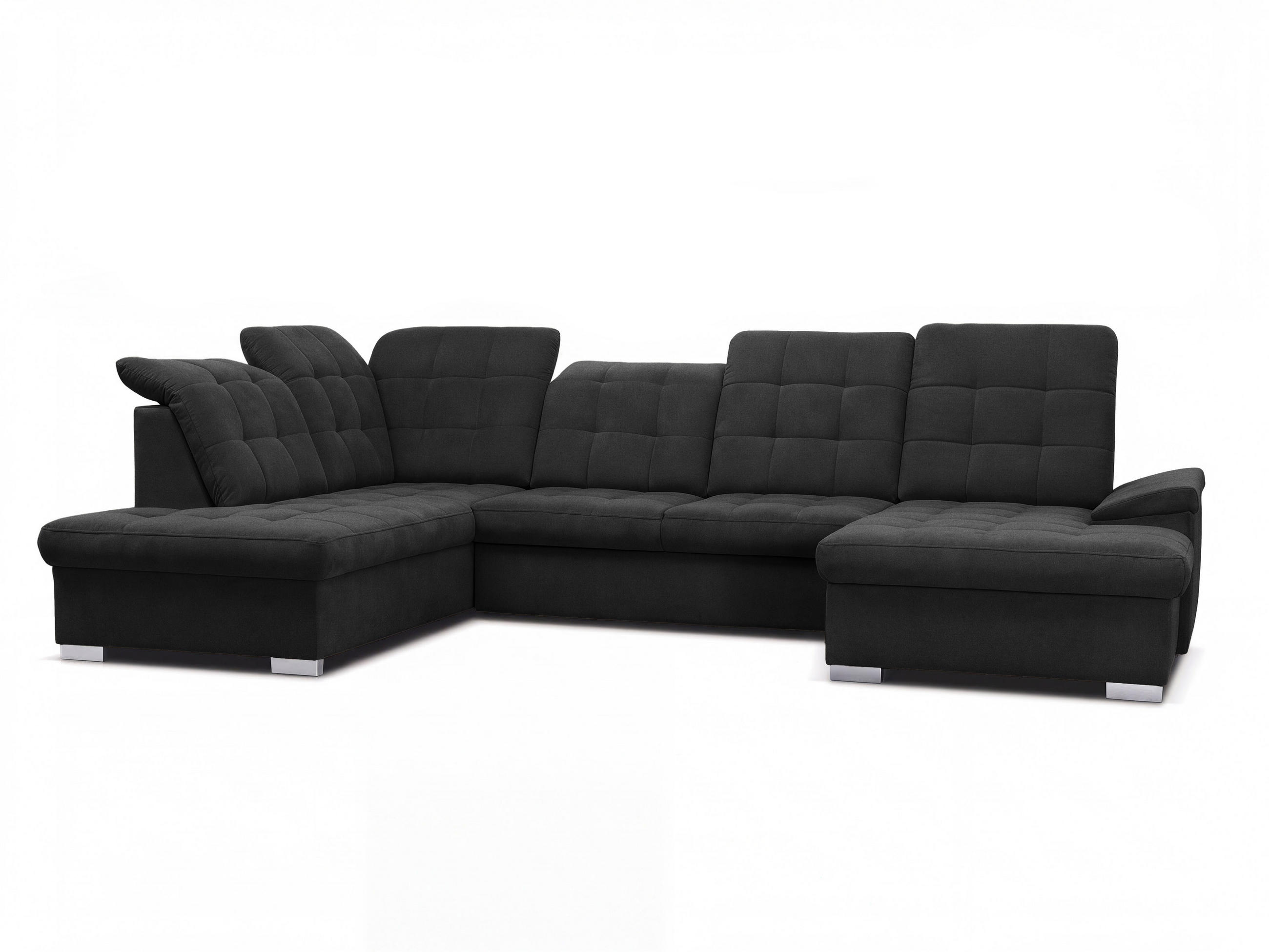 Idohome Wohnlandschaft Schwarz 322x87x220 cm