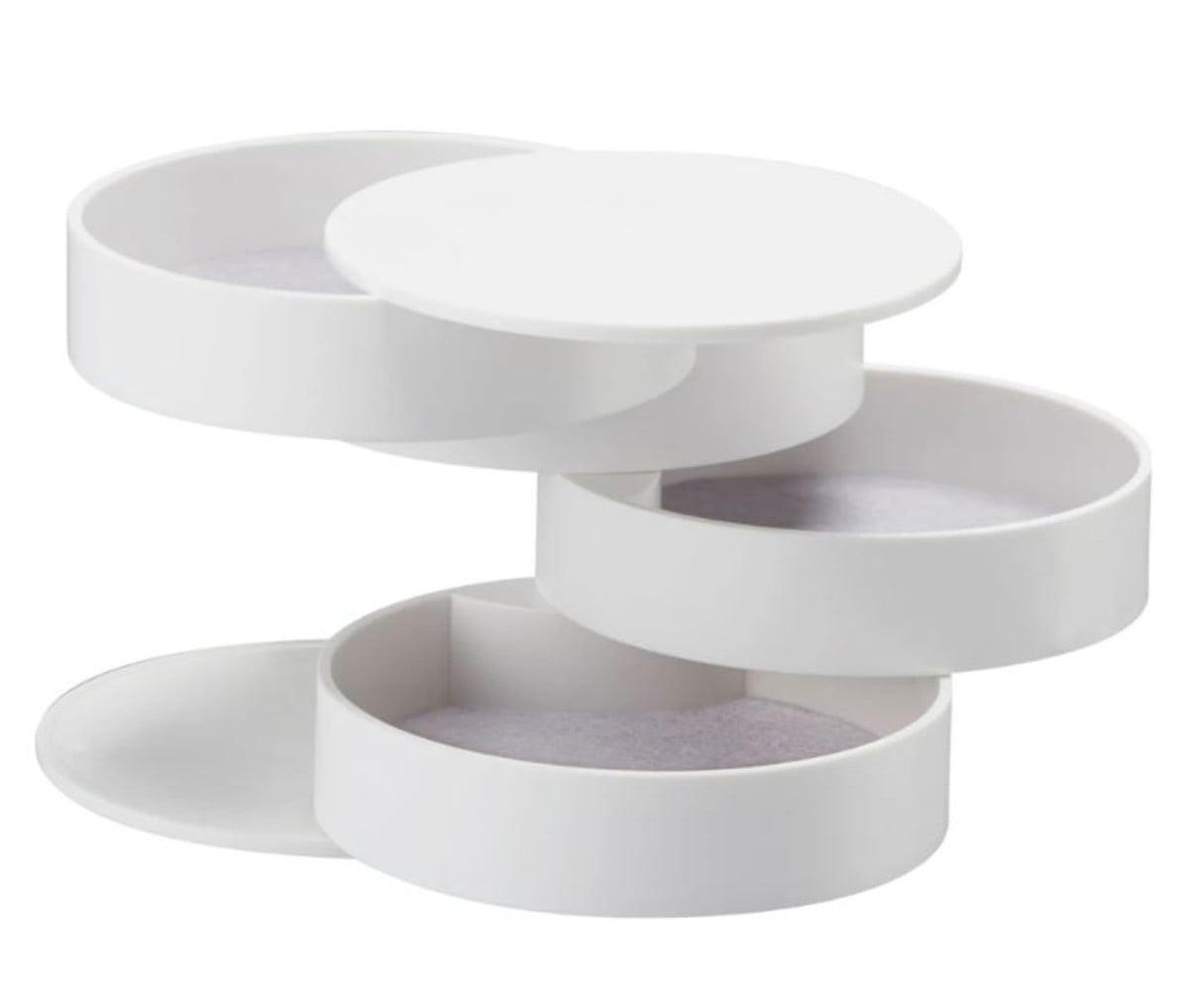 SCHMUCKKÄSTCHEN 4 Ebenen - 10/10/10 cm - Weiß, Kunststoff (10/10/10cm) - Yamazaki