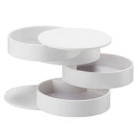 SCHMUCKKÄSTCHEN 4 Ebenen - 10/10/10 cm - Weiß, Kunststoff (10/10/10cm) - Yamazaki