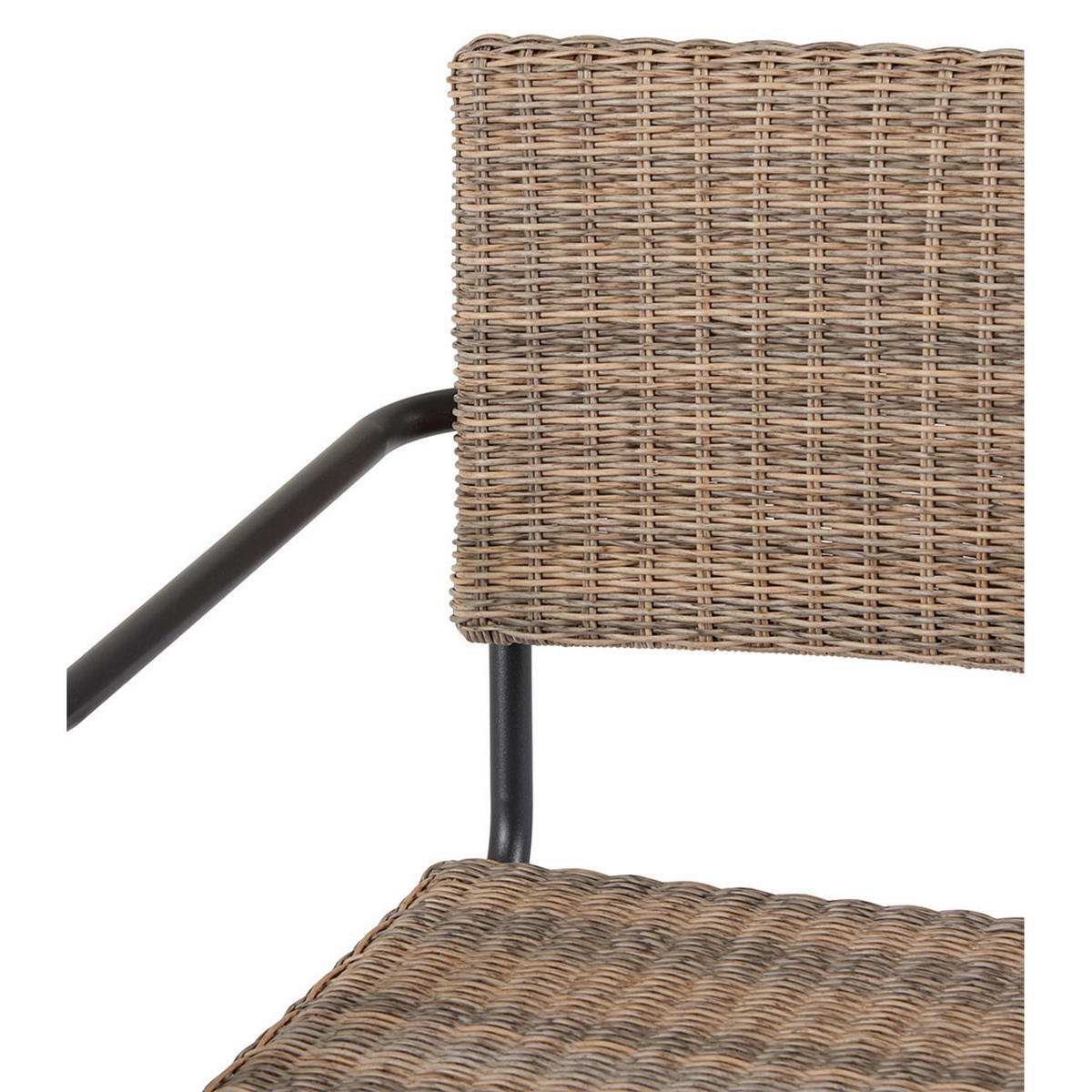 GARTENSTUHL, Camille, Schwarz, Rattan, 55 x 59 x 83 cm - Schwarz, Naturmaterialien (55/83/59cm) - ebuy24