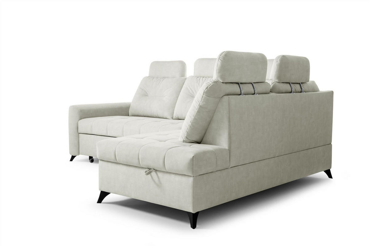 ECKSOFA Wendie - Beige, Holzwerkstoff/Textil (250/200cm) - Fun Möbel