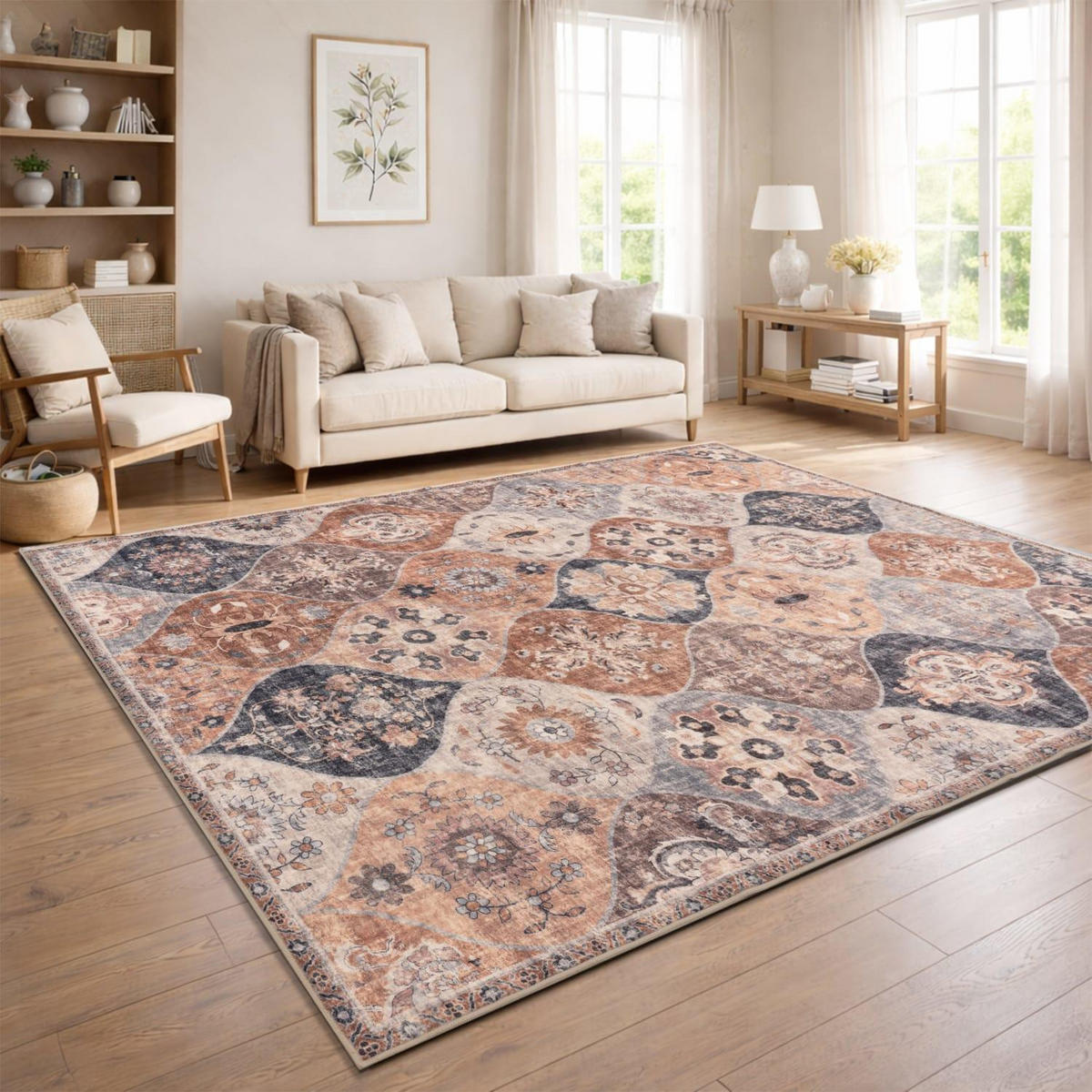 KURZFLOR-TEPPICH SEMER 421 BEIGE 200X280 - Beige, Textil (200/280cm) - Paco Home
