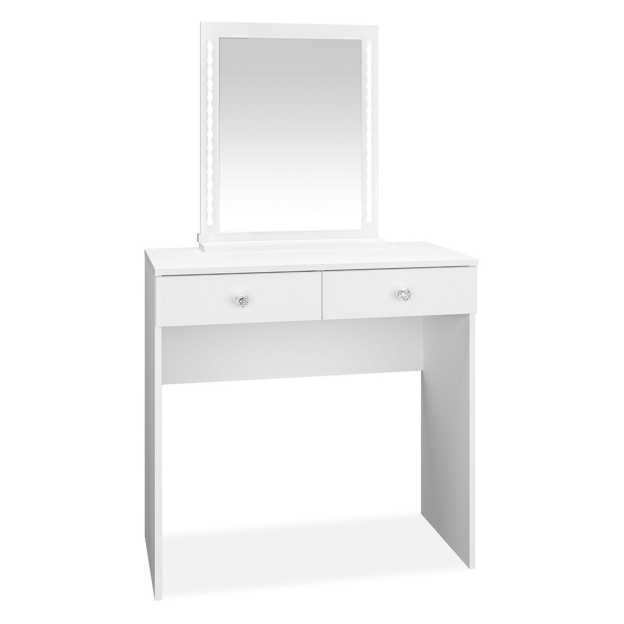 Konsimo® Schminktisch Weiß 80x140x40 cm