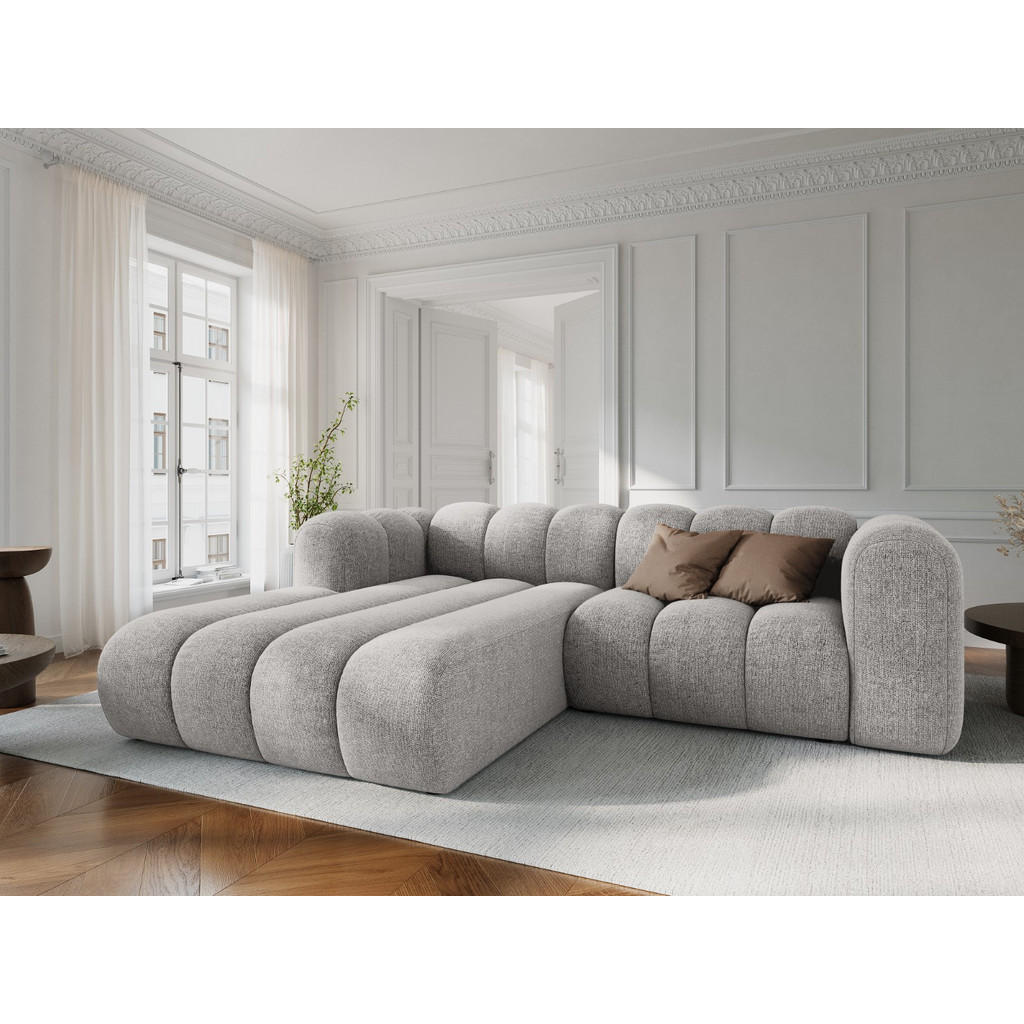 Thumbnail - Micadoni Ecksofa, Hellgrau, Textil, 3-Sitzer, L-Form, 230x177 cm, Hergestellt in Europa, Oeko-Tex®, Wohnzimmer, Sofas & ...